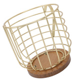 Mug Shape Coffee Pod Holder Coffee Capsule Storage Basket for Counter Coffee Bar Tabletop Kitchen Living Room Wordless Gold