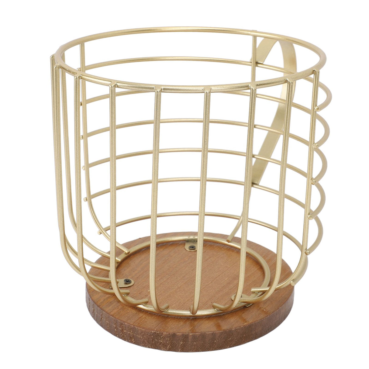 Mug Shape Coffee Pod Holder Coffee Capsule Storage Basket for Counter Coffee Bar Tabletop Kitchen Living Room Wordless Gold