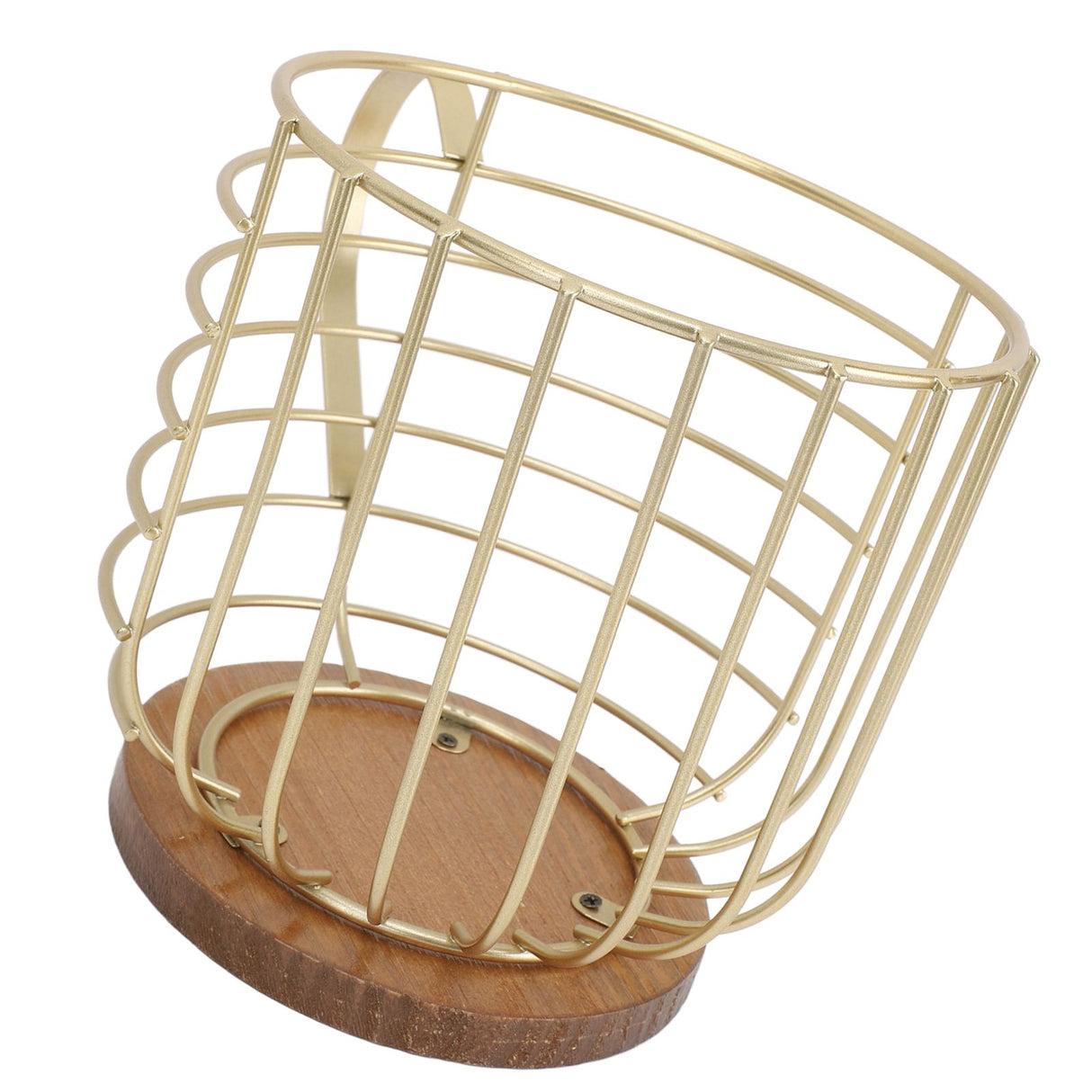 Mug Shape Coffee Pod Holder Coffee Capsule Storage Basket for Counter Coffee Bar Tabletop Kitchen Living Room Wordless Gold