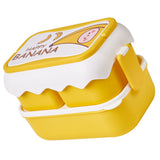 Cute Portable Students Lunch Box Microwaveable Children Cartoon Bento Box Independent Compartment Lunch Container Yellow - Front View