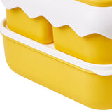 Cute Portable Students Lunch Box Microwaveable Children Cartoon Bento Box Independent Compartment Lunch Container Yellow