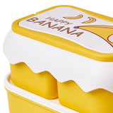 Cute Portable Students Lunch Box Microwaveable Children Cartoon Bento Box Independent Compartment Lunch Container Yellow - Extra Image