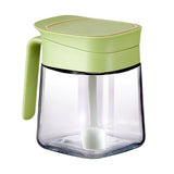 Spice Jar Glass Transparent Salt Sugar Pepper Seasoning Container Bottle for Home Kitchen Green