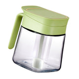 Spice Jar Glass Transparent Salt Sugar Pepper Seasoning Container Bottle for Home Kitchen Green