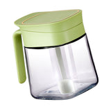 Spice Jar Glass Transparent Salt Sugar Pepper Seasoning Container Bottle for Home Kitchen Green