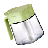 Spice Jar Glass Transparent Salt Sugar Pepper Seasoning Container Bottle for Home Kitchen Green