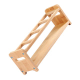 Seasoning Storage Stand Bamboo Wood 4 Holes Multifunctional Anti Slip Space Saving Oil Bottle Rack Kitchen Supplies Square Slots
