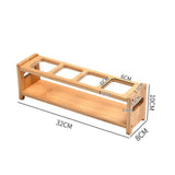 Seasoning Storage Stand Bamboo Wood 4 Holes Multifunctional Anti Slip Space Saving Oil Bottle Rack Kitchen Supplies Square Slots