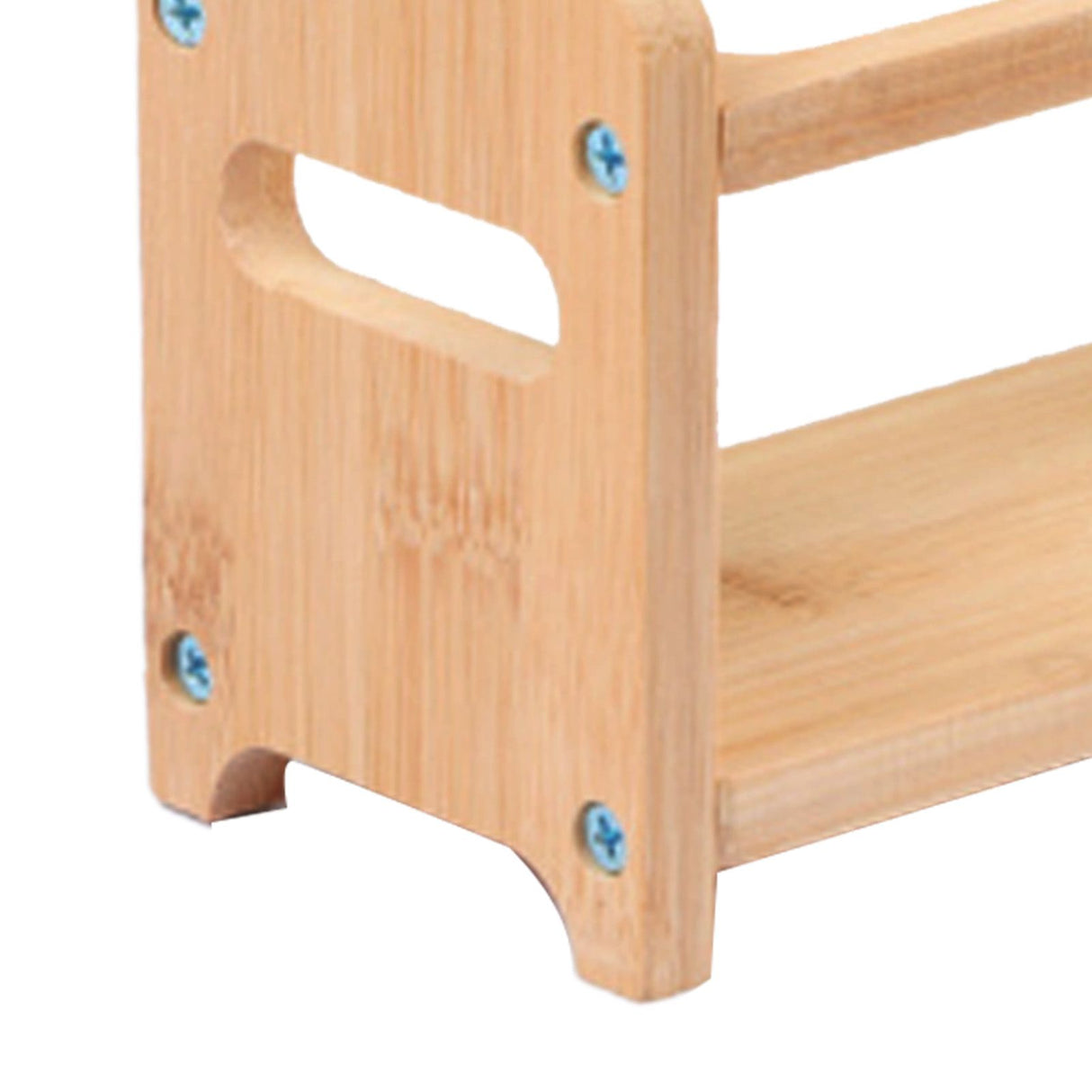 Seasoning Storage Stand Bamboo Wood 4 Holes Multifunctional Anti Slip Space Saving Oil Bottle Rack Kitchen Supplies Square Slots