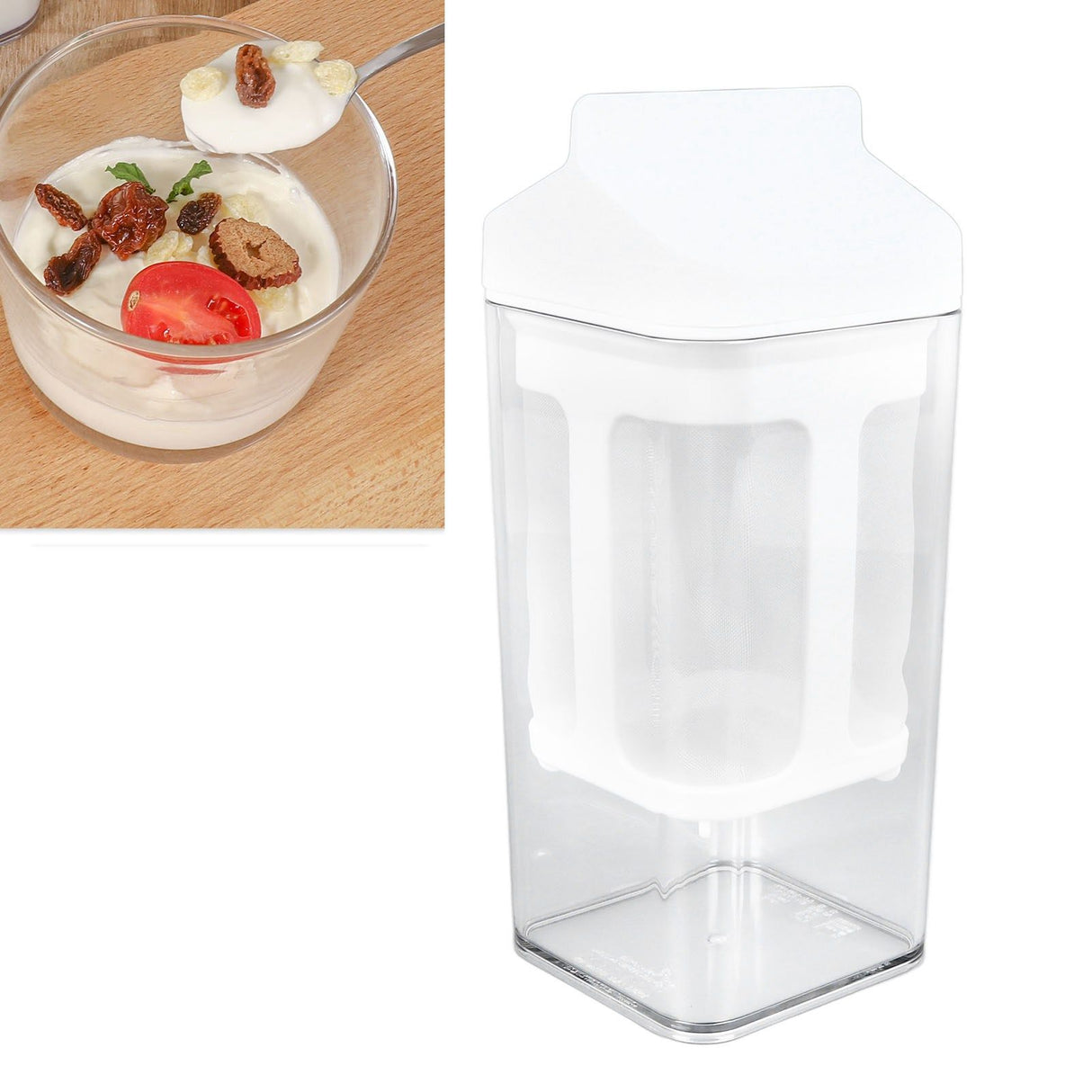 1L Yogurt Strainer Yogurt Water Separator Juicing Food Sieve Strainer for Making Thick Greek Yogurt Juice