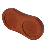 Pepper Salt Mill Tray 8 Shaped Easy To Use Wooden Mill Tray for Placing Various Seasoning Bottles - Top-Down View