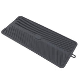 Silicone Drainage Pad Multipurpose Waterproof Collapsible Heat Resistance Thicken Silicone Dish Drying Mat for Kitchen Bar