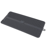 Silicone Drainage Pad Multipurpose Waterproof Collapsible Heat Resistance Thicken Silicone Dish Drying Mat for Kitchen Bar