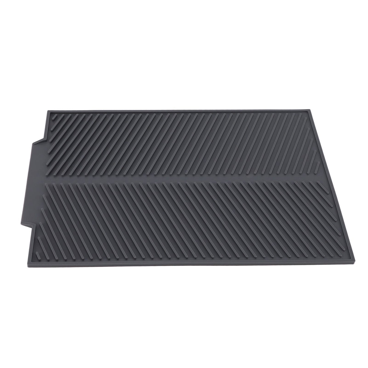 Silicone Dish Drying Mat Anti Slip Shock Proof Easy To Clean Kitchen Counter Drying Mat for Dish Bowl Fork L 43x33.5cm