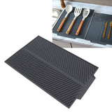 Silicone Dish Drying Mat Anti Slip Shock Proof Easy To Clean Kitchen Counter Drying Mat for Dish Bowl Fork L 43x33.5cm