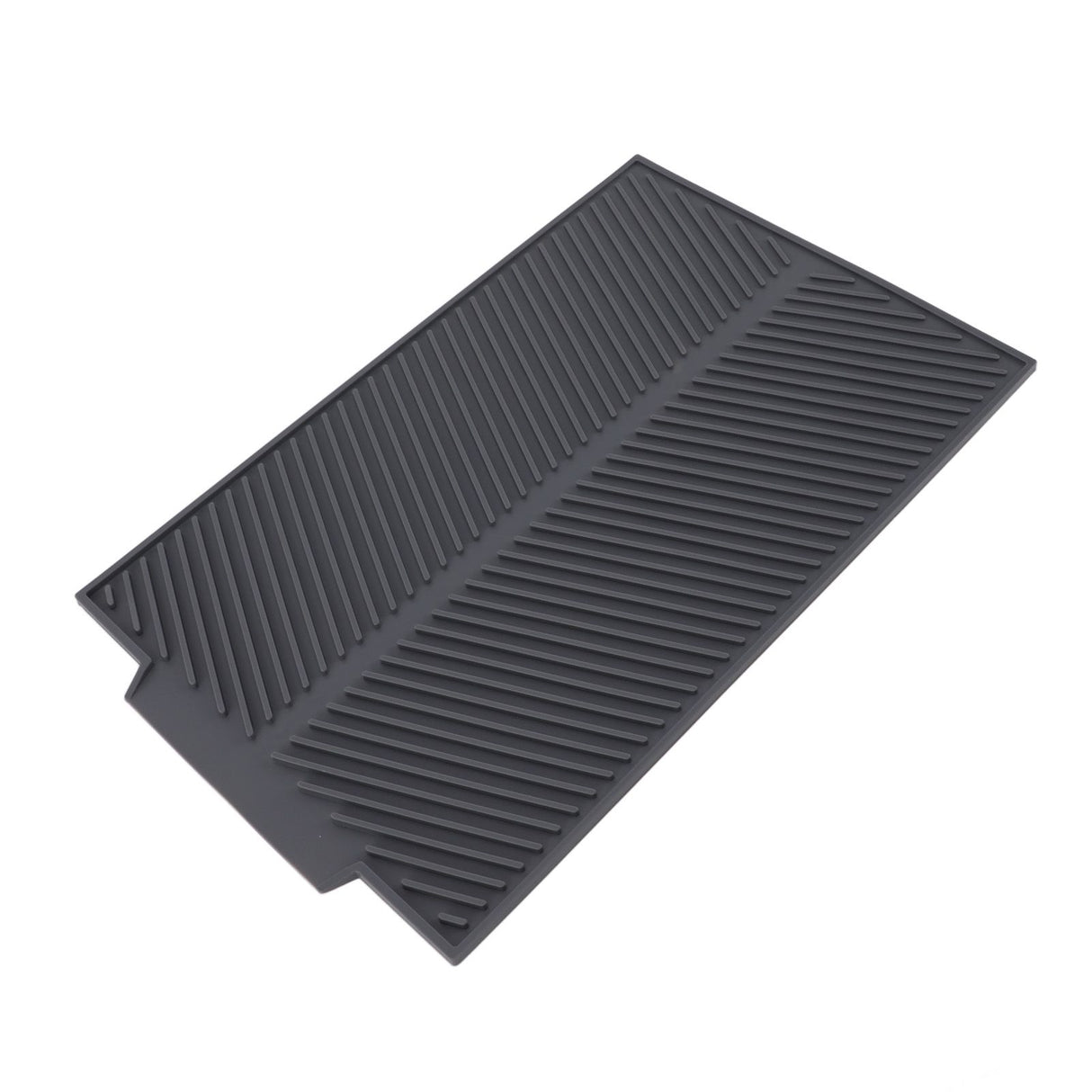 Silicone Dish Drying Mat Anti Slip Shock Proof Easy To Clean Kitchen Counter Drying Mat for Dish Bowl Fork S 39x25cm