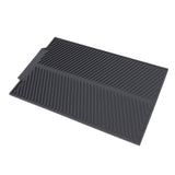 Silicone Dish Drying Mat Anti Slip Shock Proof Easy To Clean Kitchen Counter Drying Mat for Dish Bowl Fork S 39x25cm