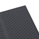 Silicone Dish Drying Mat Anti Slip Shock Proof Easy To Clean Kitchen Counter Drying Mat for Dish Bowl Fork S 39x25cm