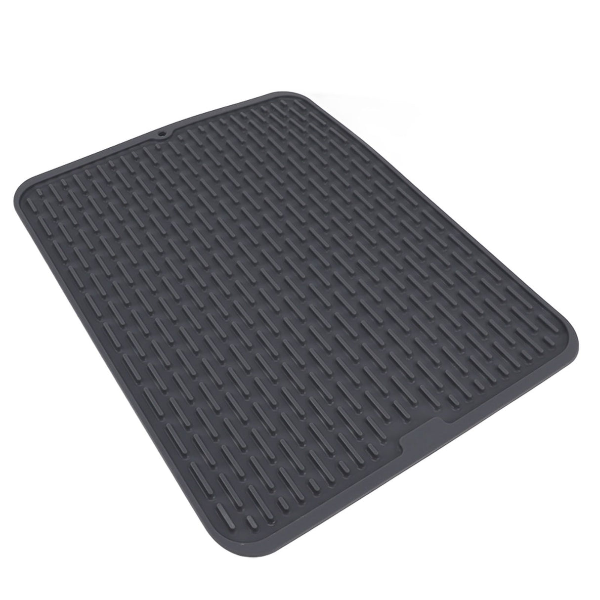 Rectangular Silicone Dish Drying Mat Heat Insulation Anti Slip Dish Drying Mat with Built in Drain Lip for Kitchen Counter Small Size
