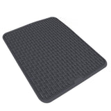 Rectangular Silicone Dish Drying Mat Heat Insulation Anti Slip Dish Drying Mat with Built in Drain Lip for Kitchen Counter Small Size