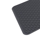Rectangular Silicone Dish Drying Mat Heat Insulation Anti Slip Dish Drying Mat with Built in Drain Lip for Kitchen Counter Small Size - Extra Image