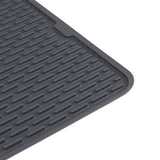 Rectangular Silicone Dish Drying Mat Heat Insulation Anti Slip Dish Drying Mat with Built in Drain Lip for Kitchen Counter Small Size