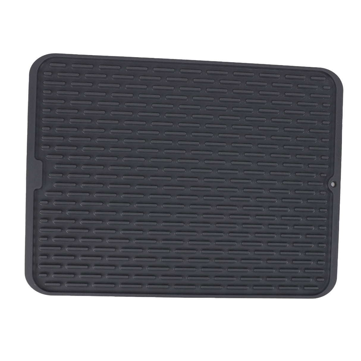 Rectangular Silicone Dish Drying Mat Heat Insulation Anti Slip Dish Drying Mat with Built in Drain Lip for Kitchen Counter Large Size