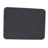 Rectangular Silicone Dish Drying Mat Heat Insulation Anti Slip Dish Drying Mat with Built in Drain Lip for Kitchen Counter Large Size