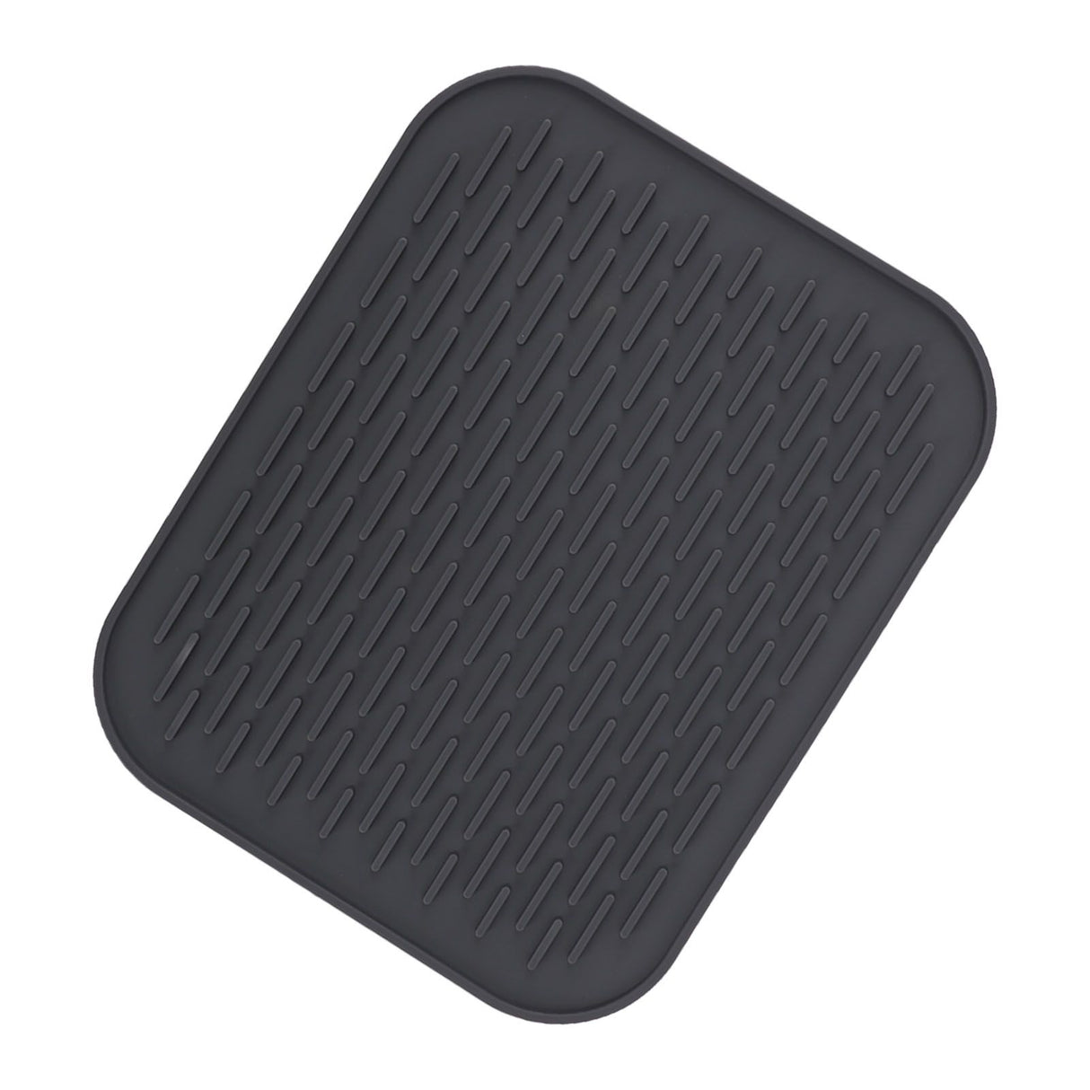 Rectangular Silicone Dish Drying Mat Heat Insulation Anti Slip Dish Drying Mat with Built in Drain Lip for Kitchen Counter Large Size