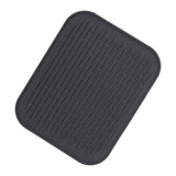 Rectangular Silicone Dish Drying Mat Heat Insulation Anti Slip Dish Drying Mat with Built in Drain Lip for Kitchen Counter Large Size