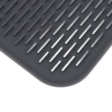 Rectangular Silicone Dish Drying Mat Heat Insulation Anti Slip Dish Drying Mat with Built in Drain Lip for Kitchen Counter Large Size - Extra Image