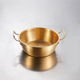 Double Ear Snack Bowl Multifunctional 304 Stainless Steel Noodle Bowl for Home Restaurant - Rear View