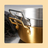 Double Ear Snack Bowl Multifunctional 304 Stainless Steel Noodle Bowl for Home Restaurant