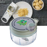 Manual Garlic Chopper Highly Efficient Multifunctional Safe Sturdy Durable Small Size Manual Garlic Masher for Home Green