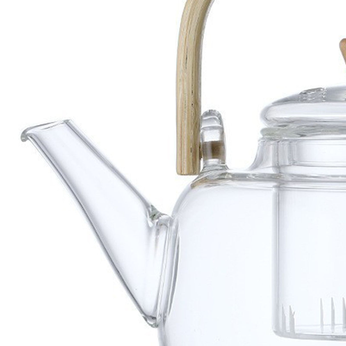 Household Teapot 1000ml Large Capacity Multifunctional Borosilicate Teapot with Bamboo Handle