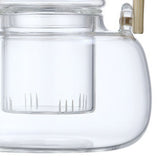 Household Teapot 1000ml Large Capacity Multifunctional Borosilicate Teapot with Bamboo Handle - Extra Image