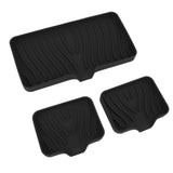 Kitchen Soap Tray Countertop Silicone Sink Deflector Sponge Holder for Bathroom Toilet Black - Low Angle