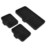 Kitchen Soap Tray Countertop Silicone Sink Deflector Sponge Holder for Bathroom Toilet Black