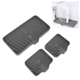 Kitchen Soap Tray Countertop Silicone Sink Deflector Sponge Holder for Bathroom Toilet Grey