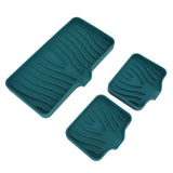 Kitchen Soap Tray Countertop Silicone Sink Deflector Sponge Holder for Bathroom Toilet Green - Extra Image