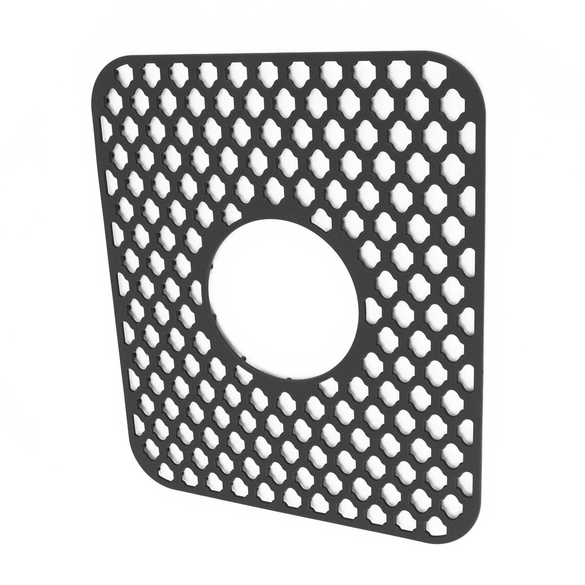 Sink Protector for Kitchen Silicone Non Slip Heat Resistant Mat for Bottom of Center Drain Sink Farmhouse Stainless Steel Porcelain Sink Black