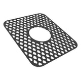 Sink Protector for Kitchen Silicone Non Slip Heat Resistant Mat for Bottom of Center Drain Sink Farmhouse Stainless Steel Porcelain Sink Black