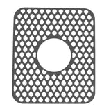 Sink Protector for Kitchen Silicone Non Slip Heat Resistant Mat for Bottom of Center Drain Sink Farmhouse Stainless Steel Porcelain Sink Grey