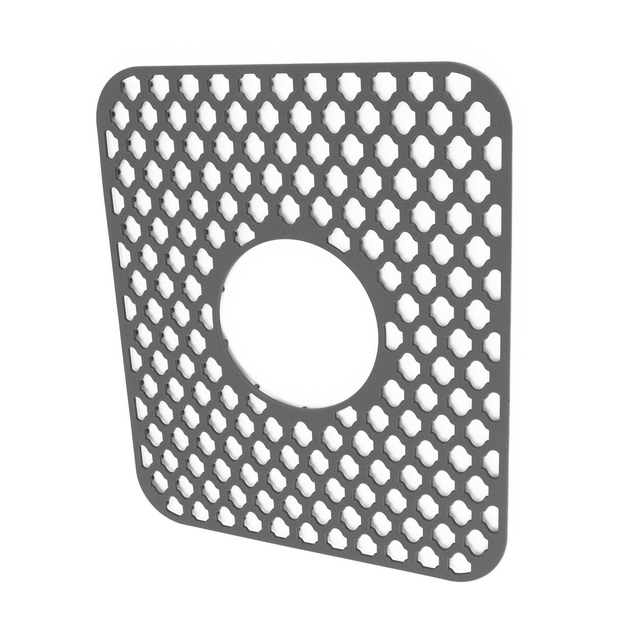 Sink Protector for Kitchen Silicone Non Slip Heat Resistant Mat for Bottom of Center Drain Sink Farmhouse Stainless Steel Porcelain Sink Grey