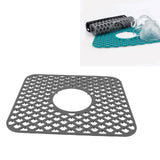 Sink Protector for Kitchen Silicone Non Slip Heat Resistant Mat for Bottom of Center Drain Sink Farmhouse Stainless Steel Porcelain Sink Grey