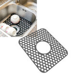Sink Protector for Kitchen Silicone Non Slip Heat Resistant Mat for Bottom of Center Drain Sink Farmhouse Stainless Steel Porcelain Sink Grey - Extra Image