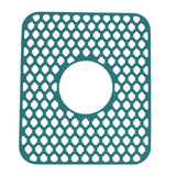Sink Protector for Kitchen Silicone Non Slip Heat Resistant Mat for Bottom of Center Drain Sink Farmhouse Stainless Steel Porcelain Sink Green