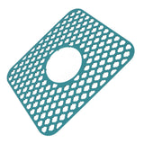 Sink Protector for Kitchen Silicone Non Slip Heat Resistant Mat for Bottom of Center Drain Sink Farmhouse Stainless Steel Porcelain Sink Green