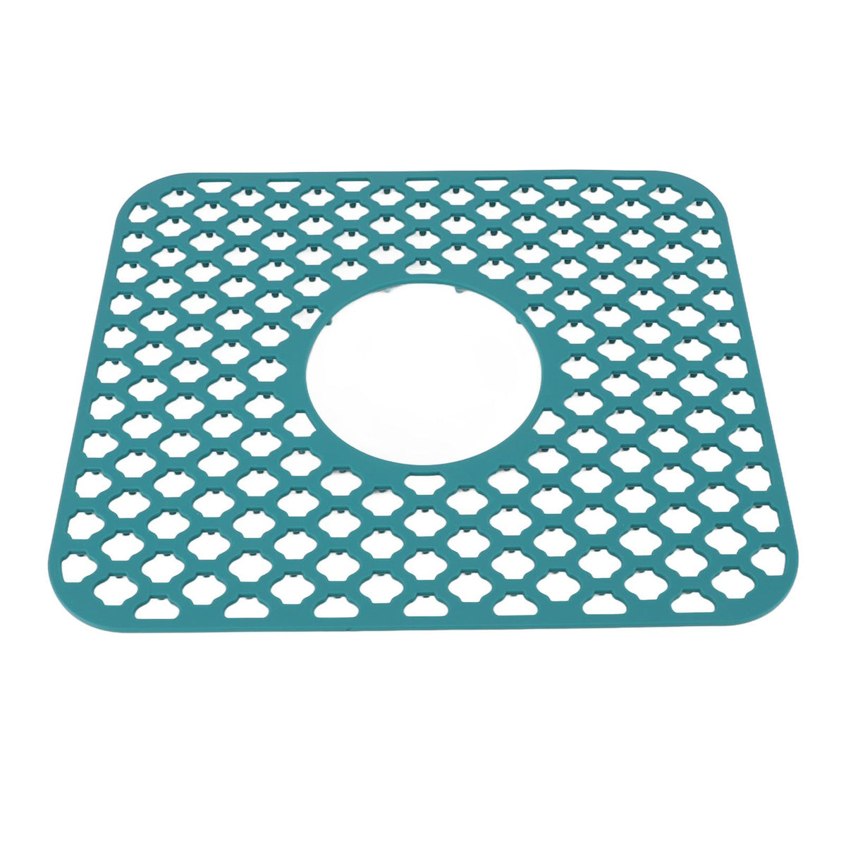 Sink Protector for Kitchen Silicone Non Slip Heat Resistant Mat for Bottom of Center Drain Sink Farmhouse Stainless Steel Porcelain Sink Green