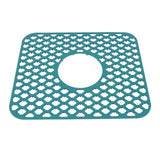 Sink Protector for Kitchen Silicone Non Slip Heat Resistant Mat for Bottom of Center Drain Sink Farmhouse Stainless Steel Porcelain Sink Green